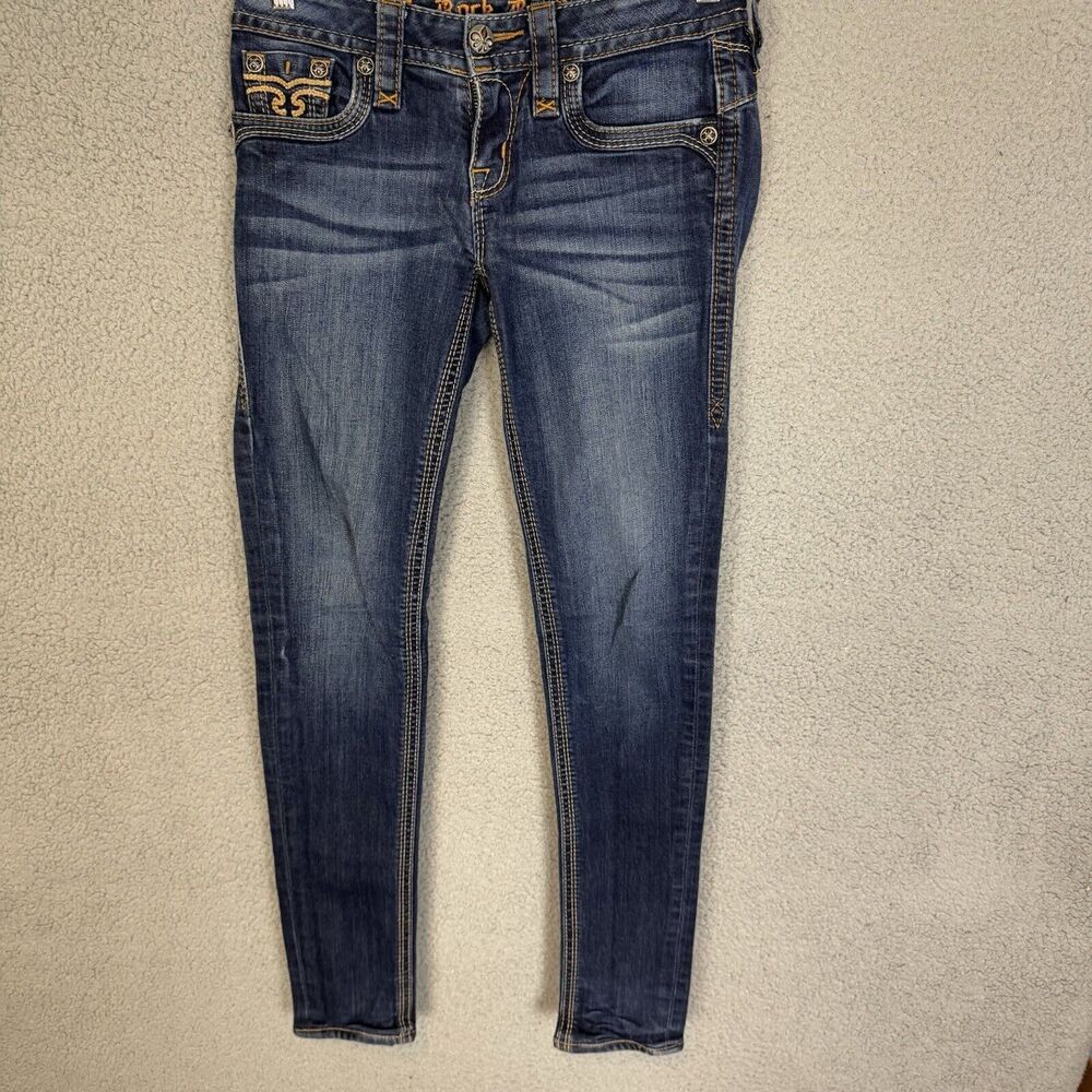 Rock Revival Jeans Womens 25 Calli Skinny‎ Embroidery Dark Wash Stretch